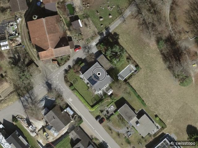 Vue aérienne de l’emplacement – Plattenstrasse 14, 8332 Russikon