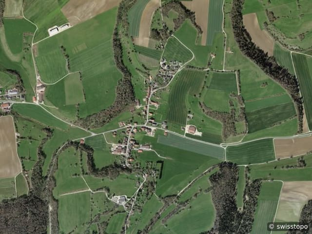 Aerial view: the area