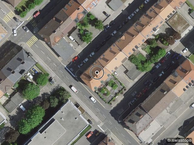 Luftbild Rue de la Paix 45, La Chaux-de-Fonds