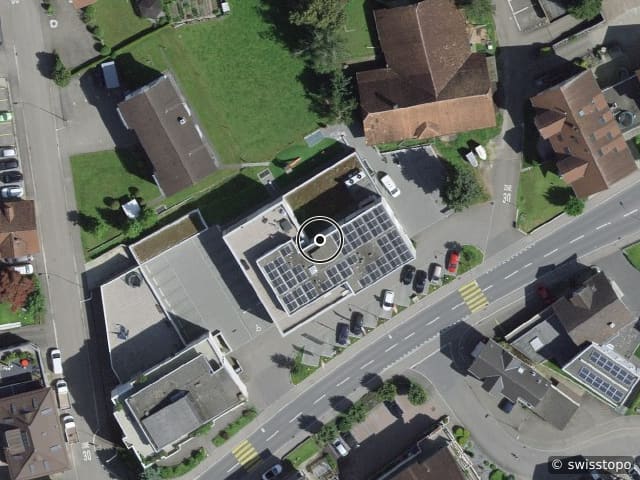 Luftbild der Lage – Ohmstalerstrasse 8, 6247 Schötz