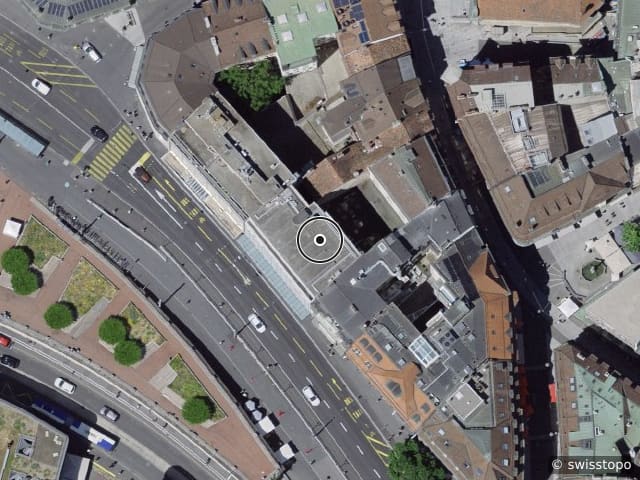 Luftbild Rue du Grand-Pont 12, Lausanne