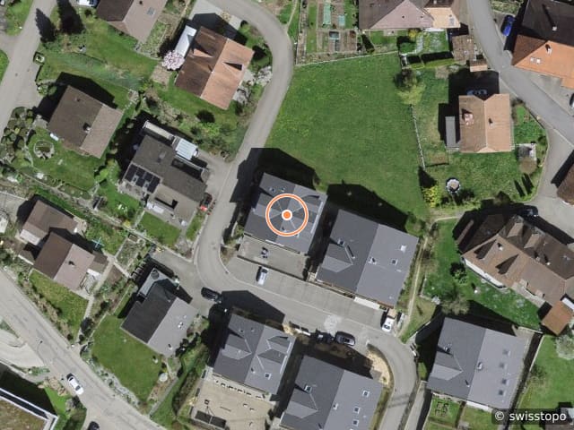 Luftbild der Lage – Pappelweg 6A, 4950 Huttwil