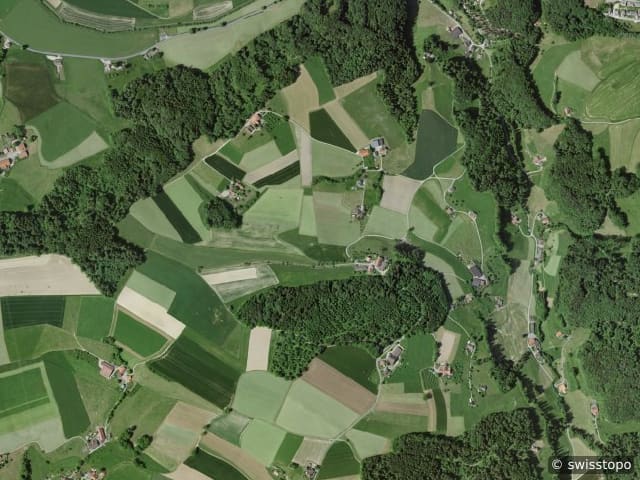 Luftbild in Tafers