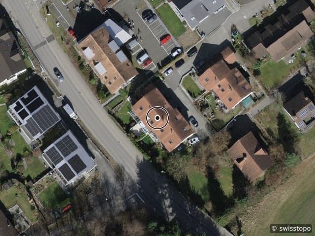 Vue aérienne de l’emplacement – Ebmattstrasse 31, 8608 Bubikon