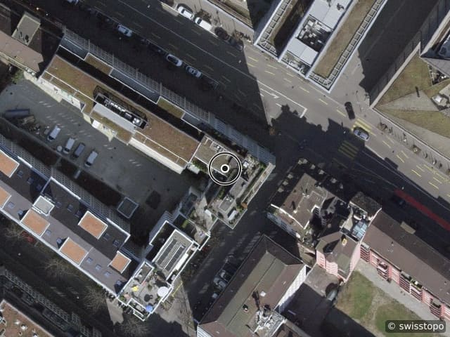 Vista aerea della posizione – Lagerstrasse 101, 8004 Zürich