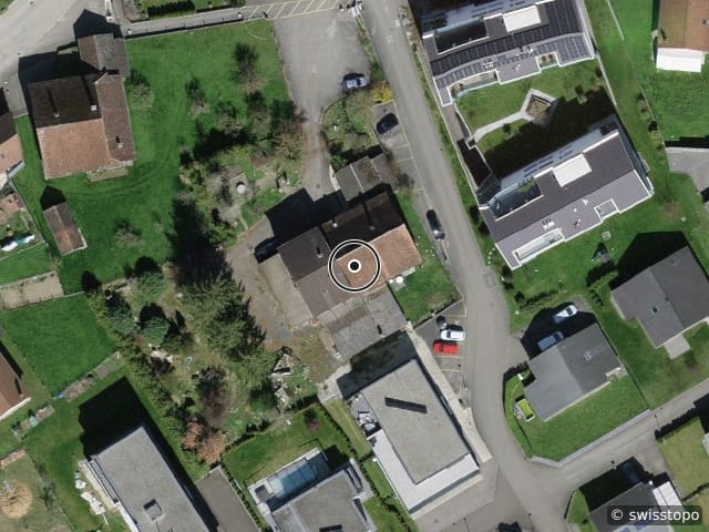 Vista aerea della posizione – Rue des Oeuches 4, 2842 Rossemaison