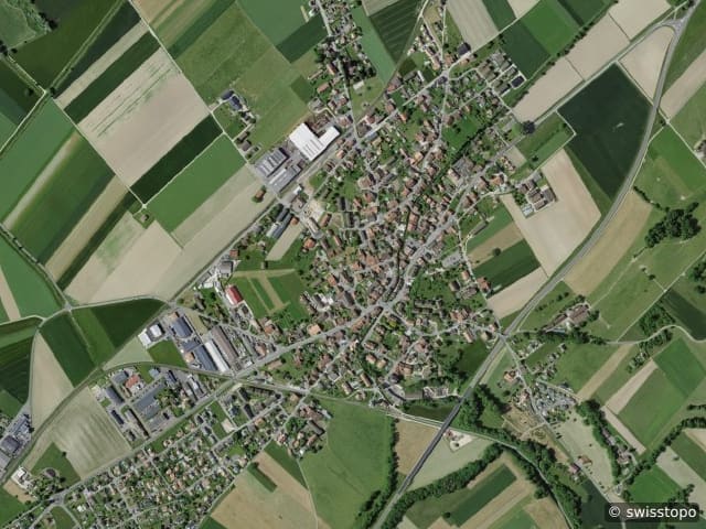 Luftbild der Lage – 1562 Payerne