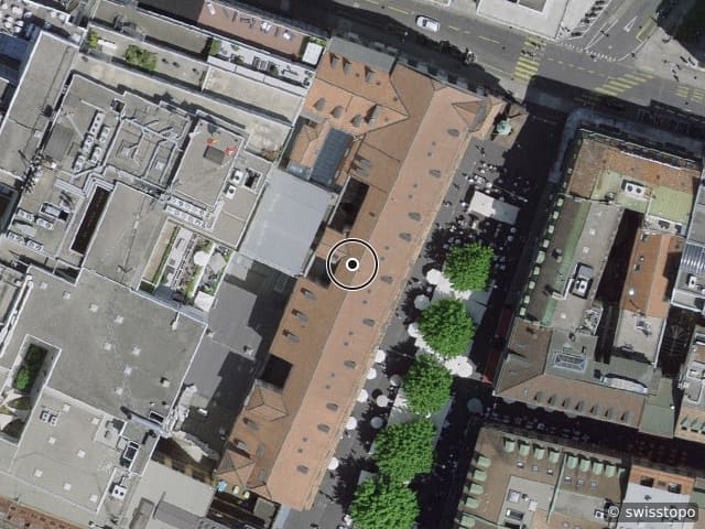 Luftbild Place du Molard 4, Genève