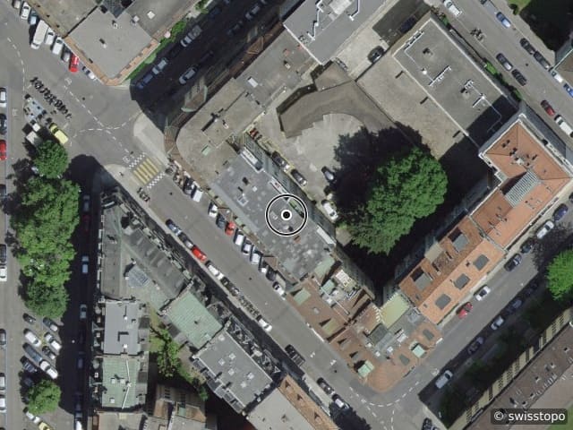 Luftbild Rue Liotard 38, Genève