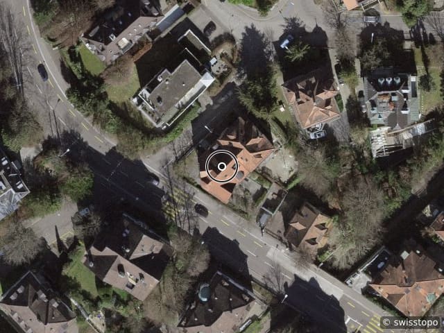 Luftbild der Lage – Rütistrasse 42, 8032 Zürich