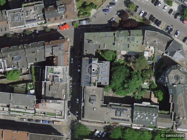Luftbild der Lage – Rue des Voisins 3, 1205 Genève