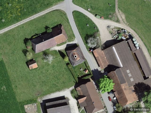 Vista aerea della posizione – Dorfstrasse 36, 3206 Gammen