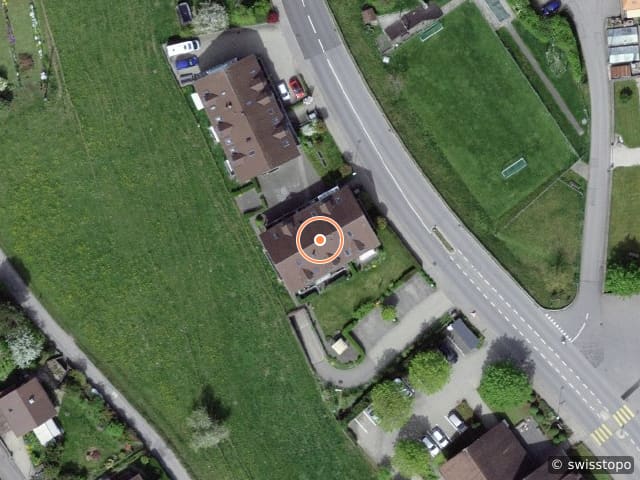 Luftbild der Lage – Bernstrasse 10, 3128 Kirchenthurnen