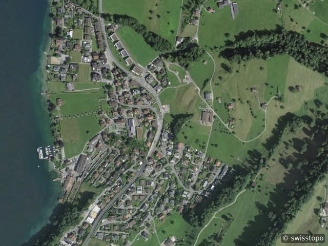 Vue aérienne : la zone