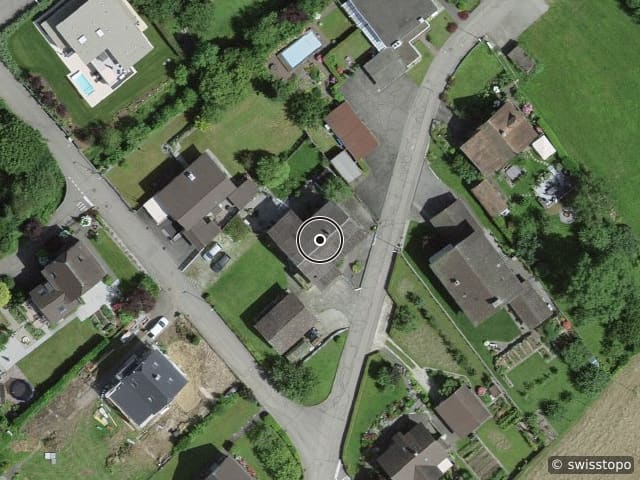 Luftbild der Lage – Kreuzfeldstrasse 20, 4616 Kappel
