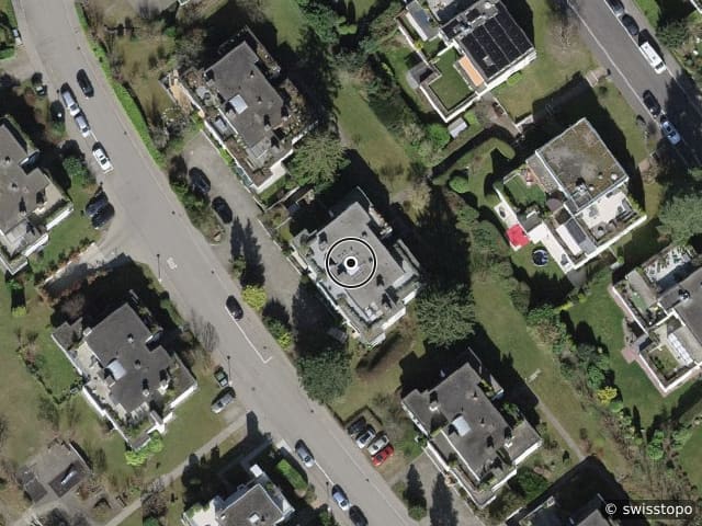 Luftbild der Lage – Rütistrasse 7, 8903 Birmensdorf