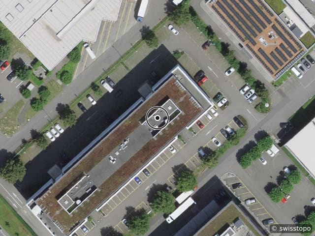 Luftbild der Lage – Bodenäckerstrasse 3, 8957 Spreitenbach