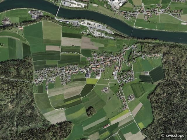 Luftbild Walliswil bei Wangen