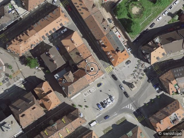 Luftbild Place de l'Hôtel-de-Ville 6, Chaux-de-Fonds