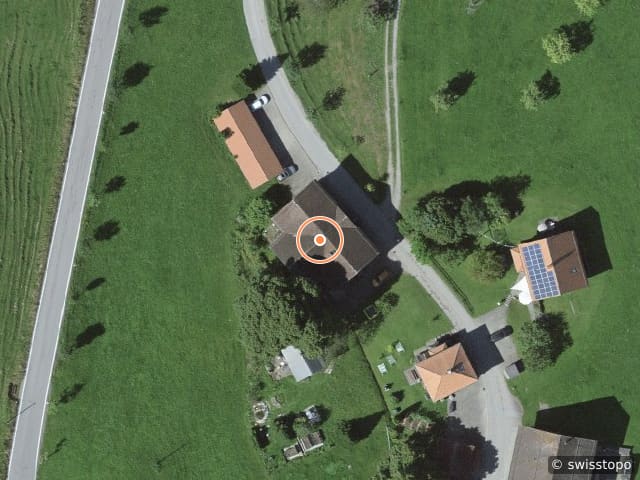 Luftbild der Lage – Schurtanne 2, 9043 Trogen