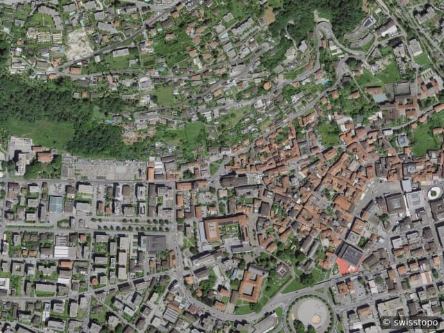 Luftbild Via Galli 22, Locarno