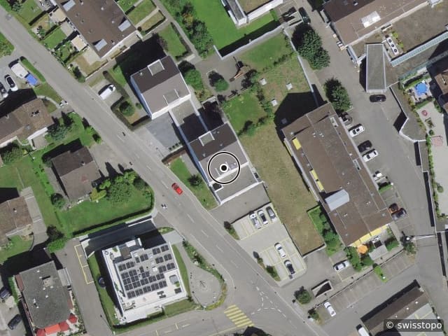Luftbild der Lage – Grünaustrasse 15, 5201 Brugg