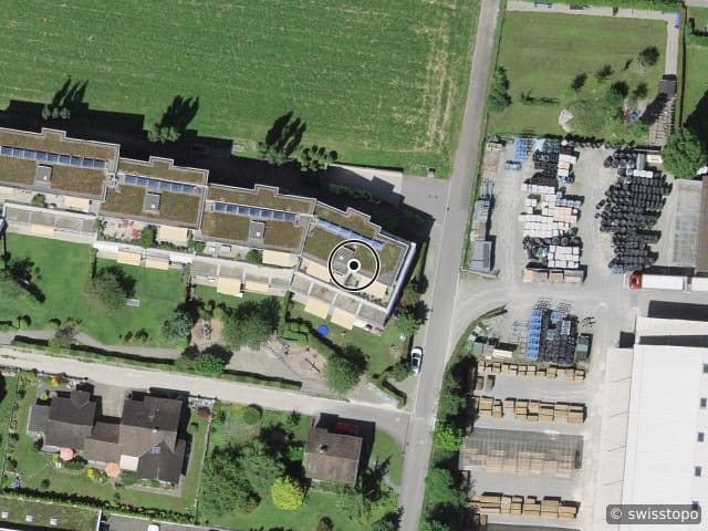 Luftbild der Lage – Unterm Holz 5a, 5507 Mellingen