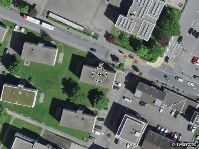 Luftbild der Lage – Grossfeldstrasse 35, 7320 Sargans