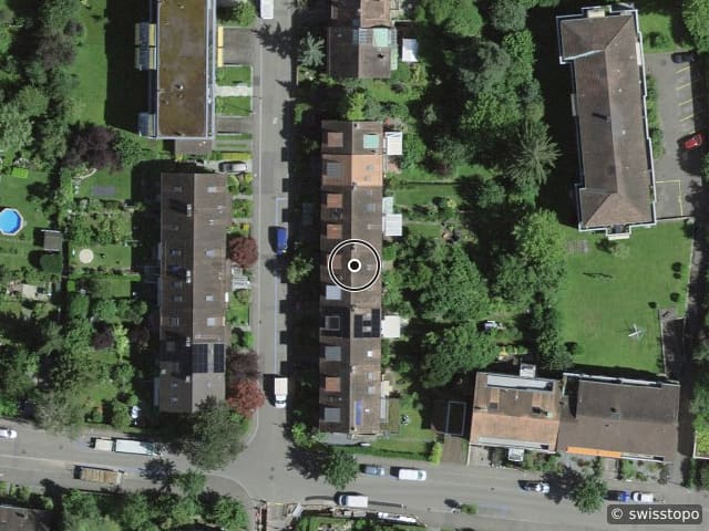 Luftbild Fürfelderstrasse 77, ruhige und familienfreundliche Lage