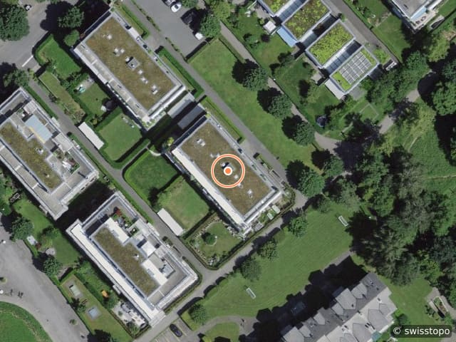 Luftbild der Lage – Fellerstrasse 8, 3604 Thun