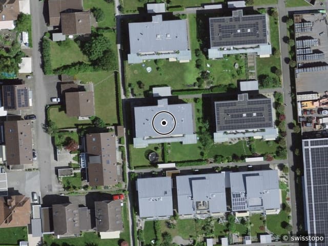Luftbild der Lage – Gewerbestrasse 20, 3661 Uetendorf