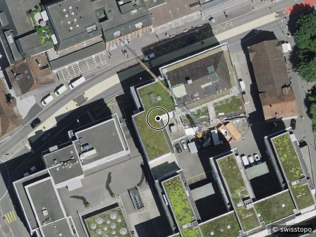 Luftbild Bahnhofstrasse 18, Aarau
