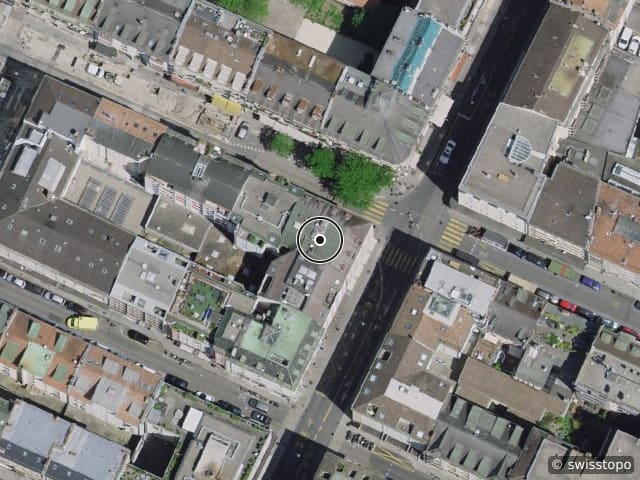 Luftbild Rue de Monthoux 21, GENEVE