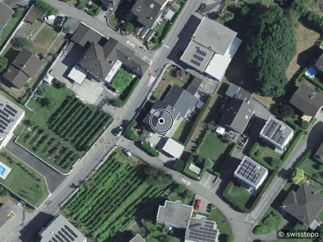 Luftbild der Lage – Via ai Prati 1, 6514 Bellinzona