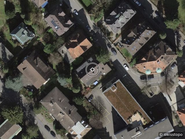 Luftbild der Lage – Wotanstrasse 12, 8032 Zürich