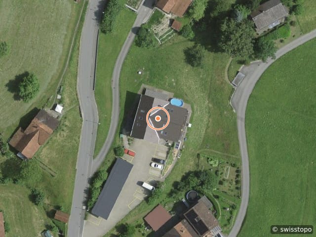 Luftbild der Lage – Hinderbergstrasse 2, 9473 Gams