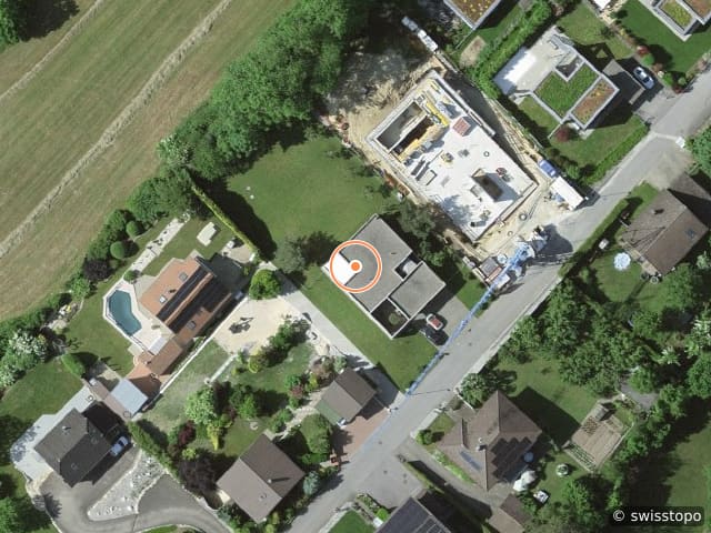 Luftbild der Lage – Route des Genevreys 65, 1564 Domdidier