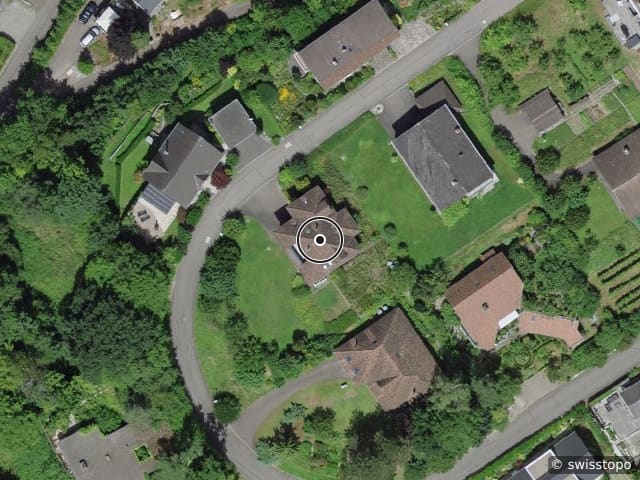 Luftbild der Lage – Sonnhalde 18, 5070 Frick