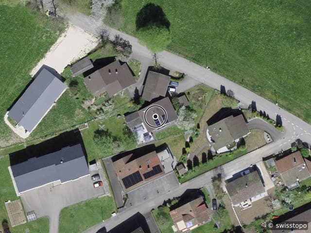 Luftbild Rue du Stand 33, Moutier
