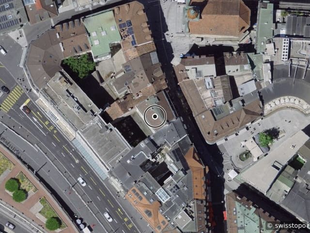 Luftbild Rue Adrien-Pichard 12, Lausanne