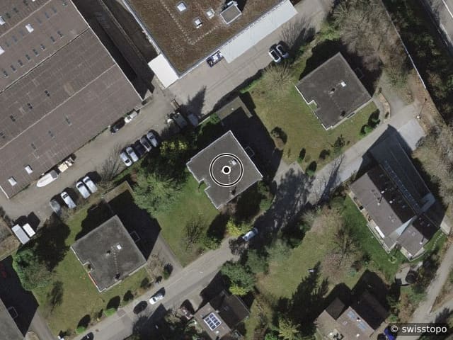 Luftbild der Lage – Eichackerstrasse 27, 8132 Egg
