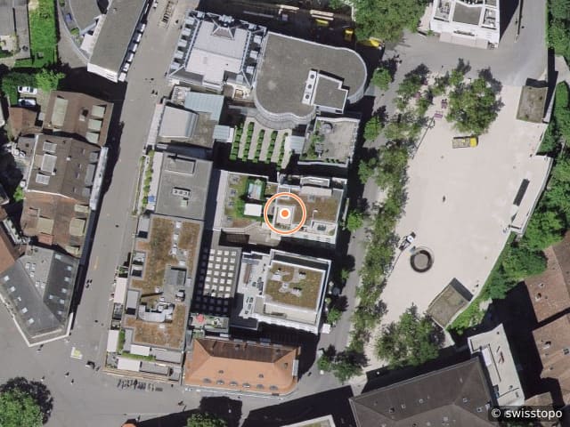 Luftbild Theaterplatz 5, Baden