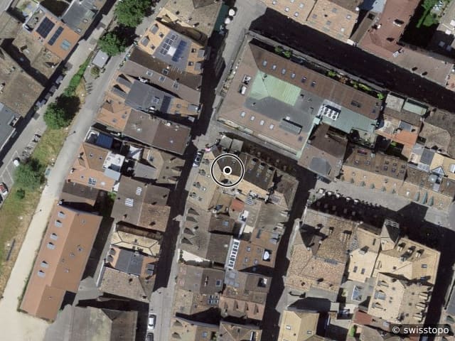 Luftbild der Lage – Rue du Marché 5, 1260 Nyon