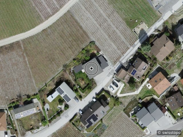 Luftbild Route de la Combe 9, Miège