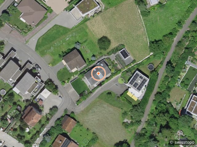Luftbild der Lage – Haldenweg 4, 5313 Klingnau