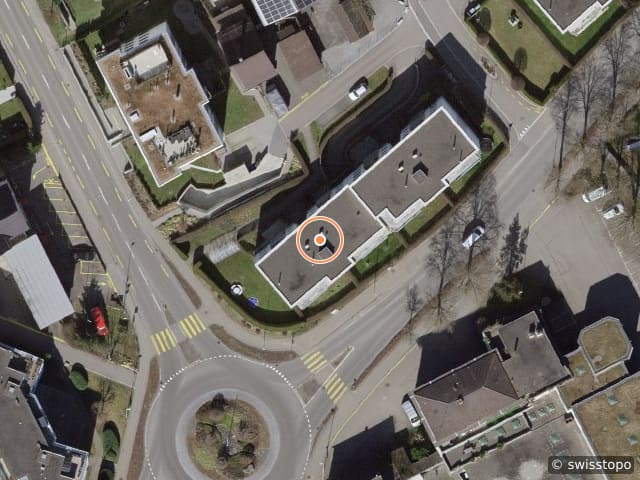 Luftbild der Lage – Kindergartenstrasse 38, 8623 Wetzikon