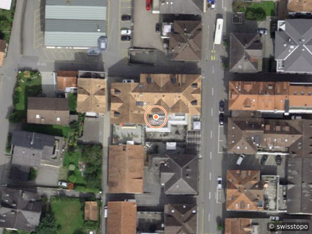 Luftbild der Lage – Obere Stallstrasse 16, 7430 Thusis