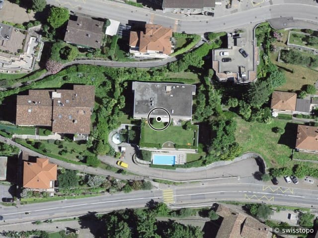 Luftbild der Lage – Salita Degli Olivi 14, 6976 Castagnola