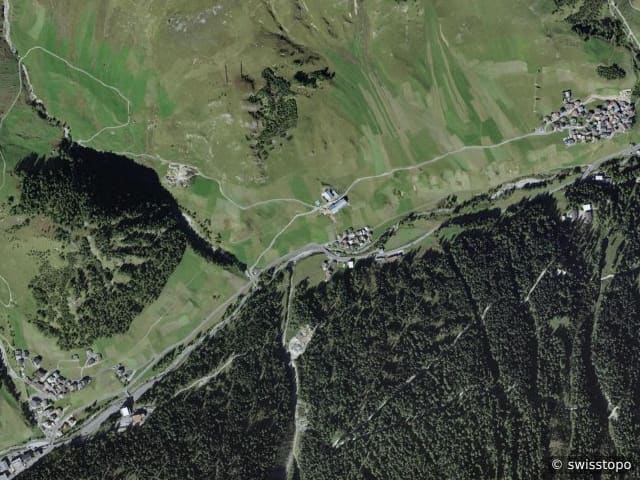 Luftbild Samnaun Ravaisch