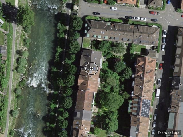 Luftbild der Lage – Birsquai 27, 4127 Birsfelden